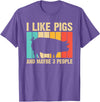 Cool Pig Gifts Farmer Pigs Accessories & Stuff Funny Pig for Men Women Farm Animal Swine Vintage Pig Lovers T-Shirt - Purple Heather