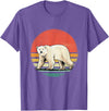 Wowsome! Vintage Polar Bear Tshirt Retro Arctic Animal Bear Lover T-Shirt - Purple Heather