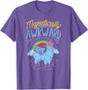 Llama Queen Birthday Party Gift Majestically Awkward Funny Llamacorn Llama Unicorn Rainbow T-Shirt - Purple Heather