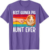 Best Guinea Pig Auntie Best Guinea Pig Aunt Ever Guinea Pig Owner Guinea Pig Lover T-Shirt - Purple Heather