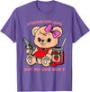 Strawberry Jams But My Gun Don't Funny Teddy Bear T-Shirt - Purple Heather