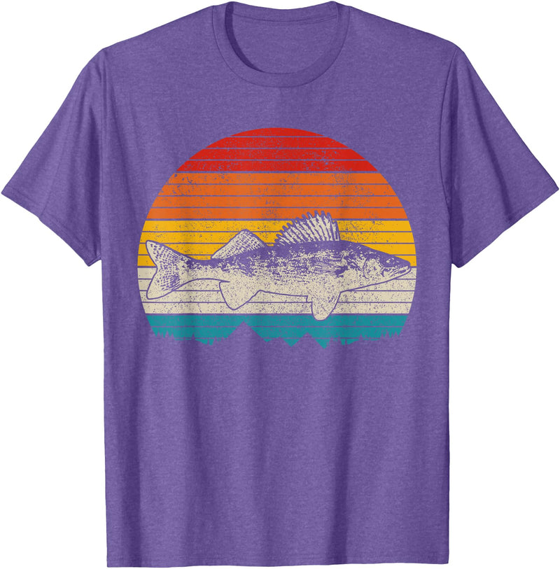 We Love Walleye Fishing Walleye Vintage Fishing Men Zander Fish T-Shirt - Purple Heather