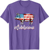 The Infidelicious Bacon Company Infidelicious - Funny Barbecue Pork BBQ Pig American Flag T-Shirt - Purple Heather