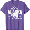 We Love Alaska - T-Shirts & Souvenirs Alaska The Last Frontier EST 1959 Grizzly Bear Mountains T-Shirt - Purple Heather