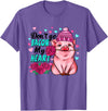 Punny Pig Valentine Apparel Don't Go Bacon My Heart Funny Pig Valentine Tee T-Shirt - Purple Heather