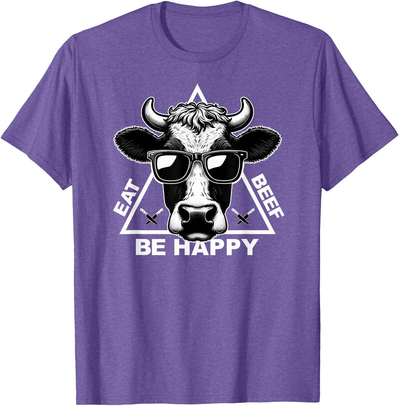 InkfulMerch Meat Lover Carnivore Diet Cow Steak Eat Beef Carnivore T-Shirt - Purple Heather