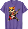 Hamster Electric Guitar Concert Music Lover Men Women Kids T-Shirt - Purple Heather