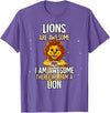 Lion Lover Gift Lions are Awesome Lion T-Shirt - Purple Heather
