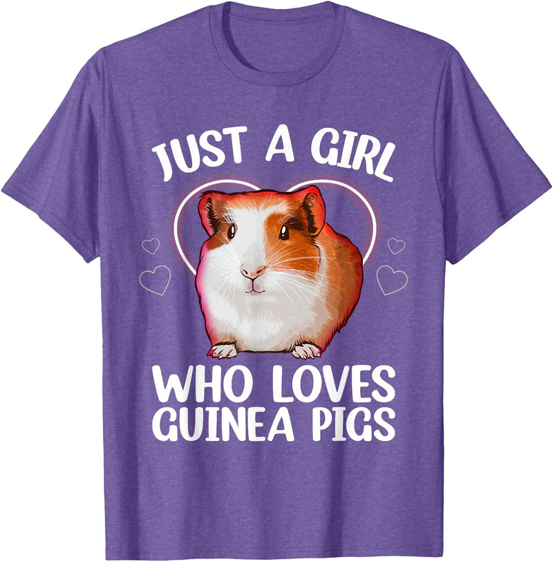 Guinea Pig Gift Guinea Pig Accessories & Stuff Cute Guinea Pig For Women Girls Hamster Pet Guinea Pig Lover T-Shirt - Purple Heather