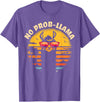 Retro No Prob-Llama & Alpaca Lover Gifts Retro NO Prob-Llama Gift - Vintage Llama Alpaca T-Shirt - Purple Heather