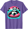 Nerrrdy Pool Party Panda Pink Float Men Women Kids Funny Pool Panda T-Shirt - Purple Heather