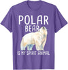 Funny Polar Bear Shirts Polar Bear is My Ghost Animal - Wildlife Lover Zookeeper T-Shirt - Purple Heather