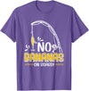 Funny Fishing Gifts for Men and Women No Bananas Fishing Saying Fisherman Fishing T-Shirt - Purple Heather