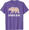 Grandparents Tees By Luna Nonna Bear Floral T-Shirt T-Shirt - Purple Heather