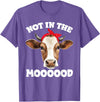 Don't Talk To Me Designz Not In The Mood Sarcastic Heifer Dairy Cow Midwest Farmer T-Shirt - Purple Heather