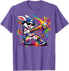 Funny Dripping Drip Rabbit Bunny Baseball Easter Men Boy Kid T-Shirt in Purple Heather