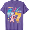 Funny 7th Birthday 6-7 Meme Pig Shir-t Kids Gift I was 6 Now I'm 7 Funny 67 Birthday Kids Boys Dabbing Pig T-Shirt - Purple Heather