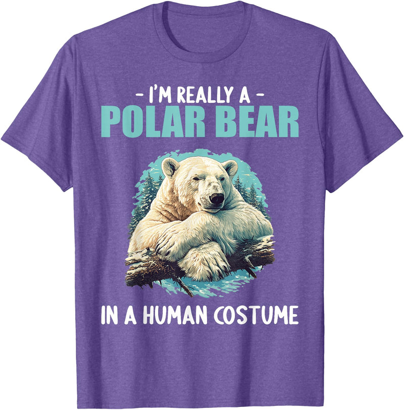 Polar Bears Polar Bear Lovers Shop Polar Bears Polar Bear T-Shirt - Purple Heather
