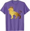 King Lion Shirts 365 King of the Jungle Crown King Lion for Men & Boys Cool Lion T-Shirt - Purple Heather