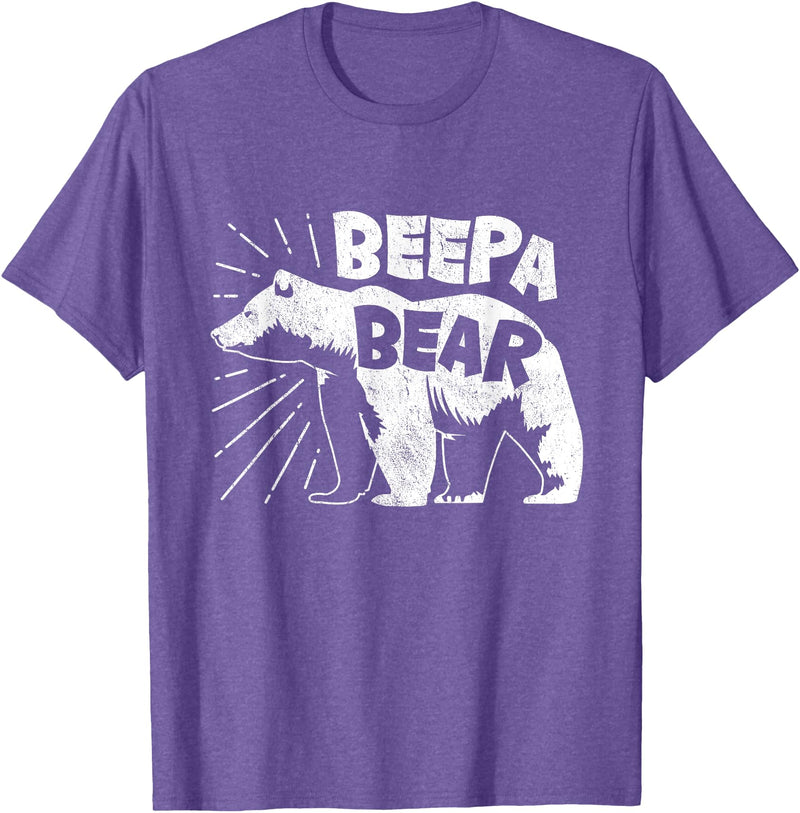 Mens Beepa Bear T-Shirt Father's Day Tee T-Shirt - Purple Heather