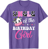 Cow Lover Birthday Men Women Kids Shirts & Gifts Uncle Of The Birthday Girl Family Matching Shirt Farm Cow T-Shirt - Purple