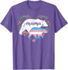 LGBT Trans Pride Shirts Mom Mama Bear for Moms LGBTQ Mama Bear Transgender Flag Gay Equal Rights Trans T-Shirt - Purple Heather