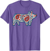Aztec Show Pig Livestock Animal Lover Aztec Show Pig Livestock Pig Breeder Stock Show Mom Pig T-Shirt - Purple Heather