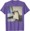 Cyber Hamster Meme Cringe Funny Animal Vintage Graphic Tee T-Shirt - Purple Heather
