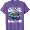 Parrotfish Gift Parrotfish Just A Girl Parrotfish T-Shirt - Purple Heather