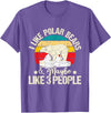 Funny Polar Bear Shirts I Like Polar Bears - Zookeeper Zoologist Zoo Animal Lover T-Shirt - Purple Heather