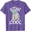 Funny Polar Bear Shirts Stay Cool - Polar Bear Cub Wildlife Zoo Animal Lover T-Shirt - Purple Heather