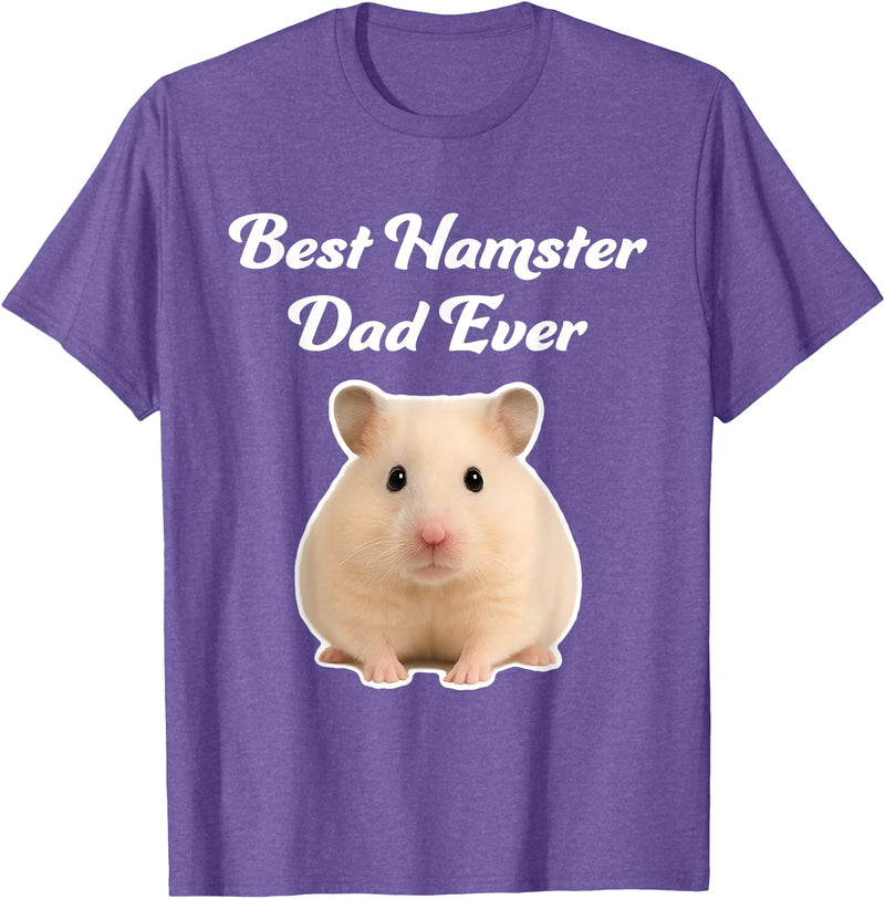 Best Hamster Dad Ever - Hamsters T-Shirt - Purple Heather