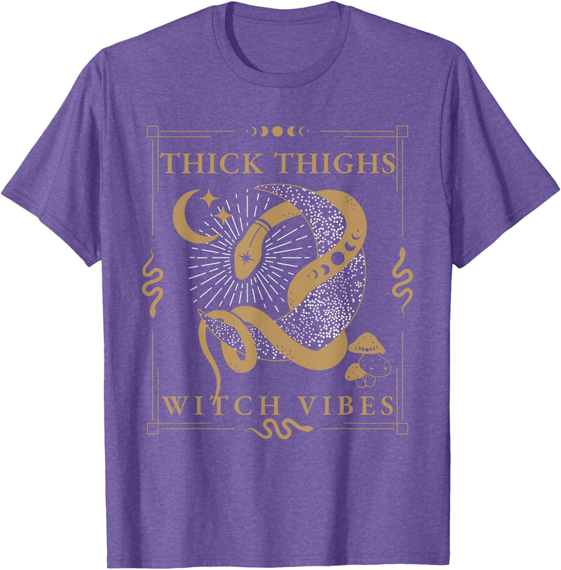 Snakes & Tarot Aesthetic Thick Thighs Witch Vibes Snakes & Tarot Tattoo Aesthetic Thick Thighs Witch Vibes T-Shirt - Purple