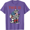 Funny Sarcastic Sitting Bull Humor This Is Bullshit Toilet Funny Cow Toilet Humor T-Shirt - Purple Heather