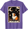 The Guinea Pig Tarot Card Women Men Kids Stars with Moon T-Shirt - Purple Heather