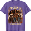 Cowgirl apparels Women Melanin Cow Girl Outfit Cowgirl for Women African Melanin Cow Girl Outfit T-Shirt - Purple Heather