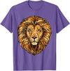 ROSS BOSS Majestic Lion Mane Detail Art T-Shirt - Purple Heather