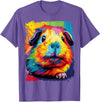 PopArt Pet Animal Prints A Guinea Pig T-Shirt - Purple Heather