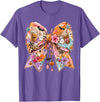 Summerween Tees NYC Summerween Bow Coquette Summer Halloween Ghosts Beach Coffee T-Shirt - Purple Heather