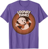 Looney Tunes Porky Pig Classic Logo Portrait T-Shirt - Purple Heather