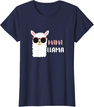 funny Mama Llama Co. Mama Llama, llama wearing sunglasses gift for women T-Shirt
