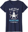Hiking Lover Design Just A Girl Who Loves Polar Bears and Weightlifting T-Shirt - Navy Blue