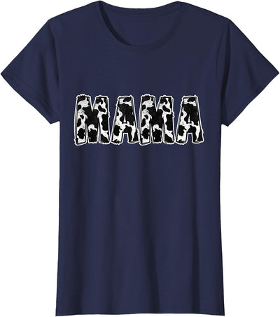 Whole Family Mama Cow Pattern Cow T-Shirt