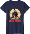 Dog Mom Halloween Costume Gifts Dog Mom Halloween Witch Spooky German Shepherd Mom Dog Lover T-Shirt - Navy Blue