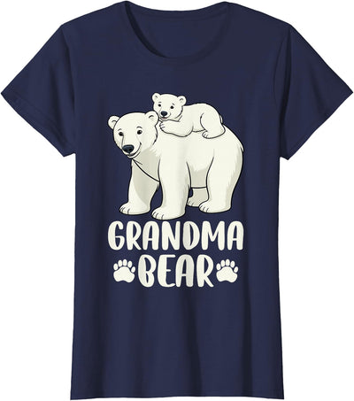 Polar Bear Family Art Creations Grandma Bear and Cub T-Shirt
