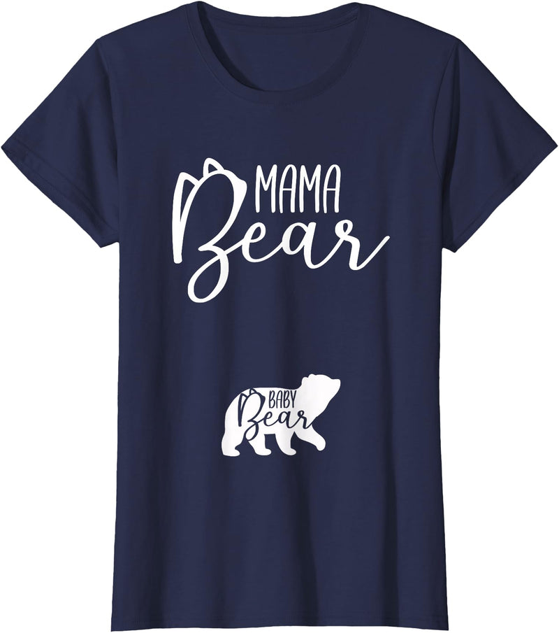 Awesome Matching Family Outfits Baby Bear - Mama Mommy New Mom Pregnancy Announcement Gift T-Shirt - Navy Blue