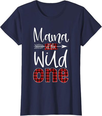 Mama of the Wild One Buffalo Plaid Lumberjack 1st Birthday T-Shirt