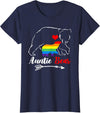 Funny Bear Family Gay LGBT Pride HBL LGBT Auntie Bear Aunt Gay Pride Proud Mom Mother's Day T-Shirt - Navy Blue