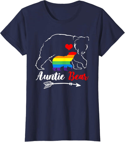 LGBT Auntie Bear Aunt Gay Pride Proud Mom Mother's Day T-Shirt
