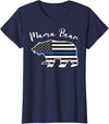 TourisTeez for Mama Bear Women Police Flag Womens MAMA BEAR | Police Flag Womens Police Mom Gift T-Shirt - Navy Blue
